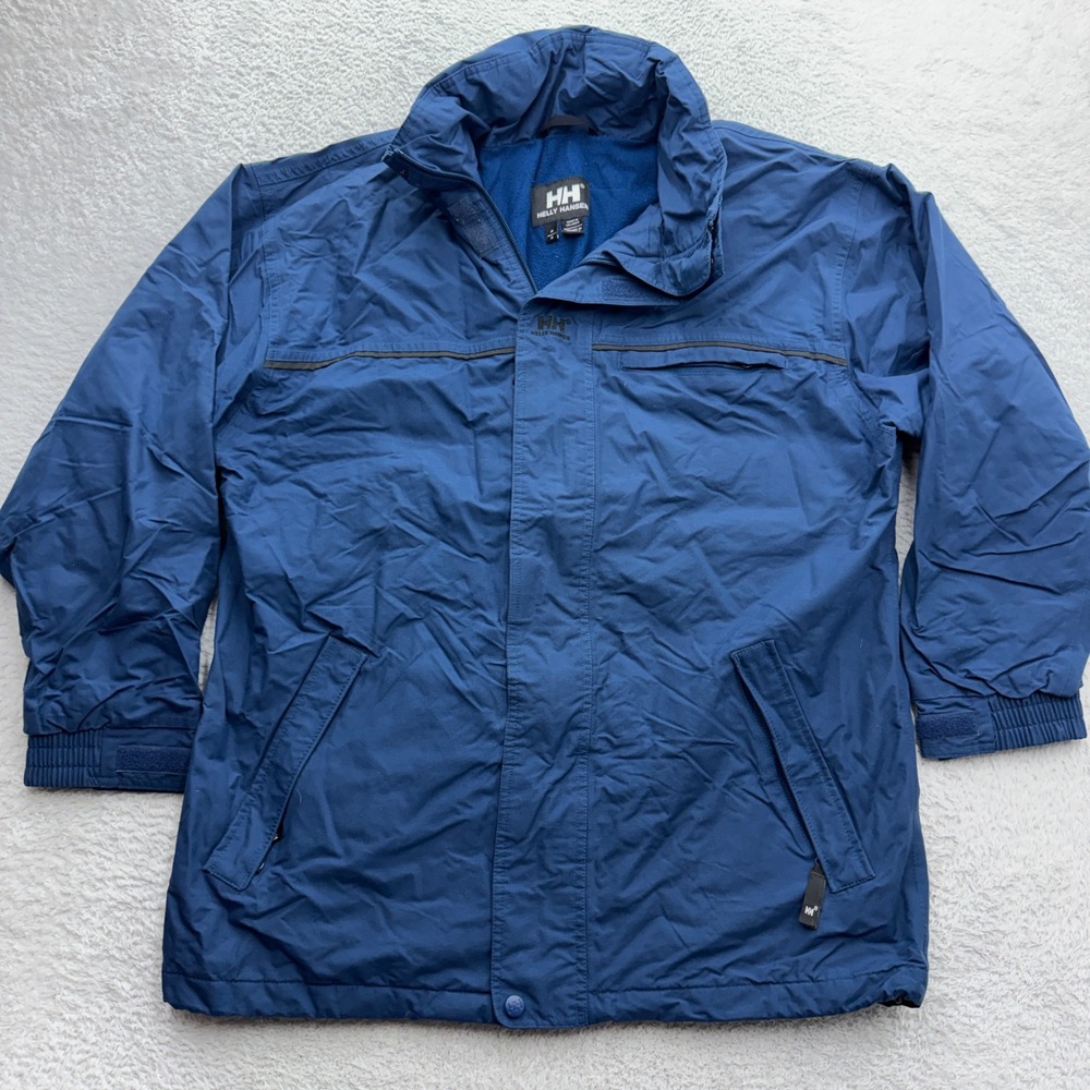 Helly Hansen Helly Tech Mens Blue Fleece Lined Hooded‎ Outdoor Jacket Size M